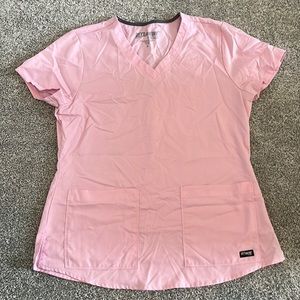 Greys anatomy light pink scrub top